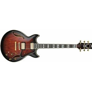 Ibanez AM153QA Dark Brown Sunburst kép