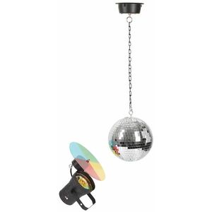 Eurolite Mirrorball 20 cm Set with Pinspot and Motor kép