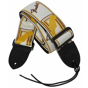 Fender Monogramm Strap White-Yellow-Brown kép