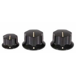 Fender Jazz Bass Knobs, Black kép