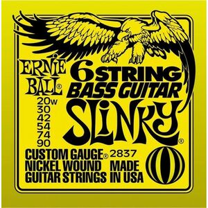 Ernie Ball 2837 Slinky Nickel Wound 29 5/8 Scale 6-String Electric Bas kép