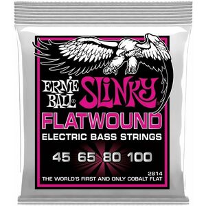Ernie Ball 2814 Super Slinky Cobalt Flatwound Electric Bass 45-100 kép