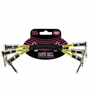 Ernie Ball 6" Patch Cable Black - 3 Pack kép