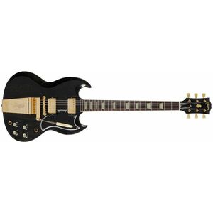 Gibson Custom Shop 1964 SG Standard Maestro TV Black Gold Gloss kép
