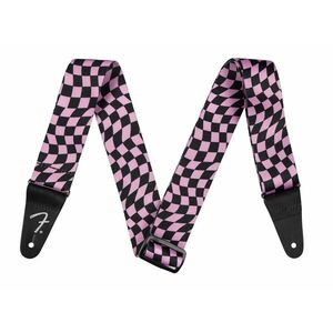 Fender Wavy Checkerboard Polyester Strap Pink kép