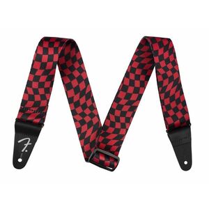 Fender Wavy Checkerboard Polyester Strap Red kép