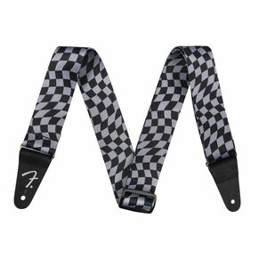 Fender Wavy Checkerboard Polyester Strap Gray kép