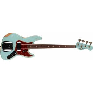 Fender Custom Shop 61 Jazz Bass Heavy Relic Faded Aged Daphne Blue kép