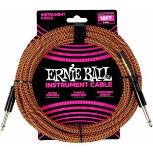 Ernie Ball Braided Instrument Cable Straight/Straight 10ft Pumpkin Pie kép