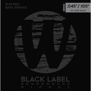 Warwick Black Label Nickel-Plated Steel 4 Medium .045-.105 kép