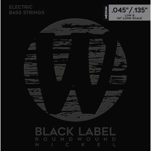 Warwick Black Label Nickel-Plated Steel 5 Low B Medium .045-.135 kép