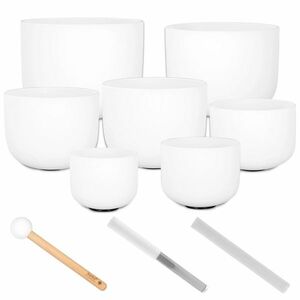 Sela Crystal Singing Bowl Set Frosted - 440 Hz kép