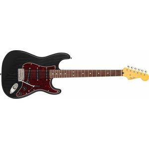 Fender MIJ LE Raw Ash Stratocaster BLK kép