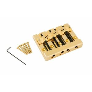 Fender HiMass Bass Bridge Zinc Saddles Gold kép