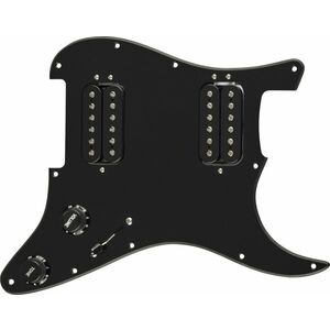 Fender Pre-Wired Strat Pickguard Quadra Tap HH Black kép