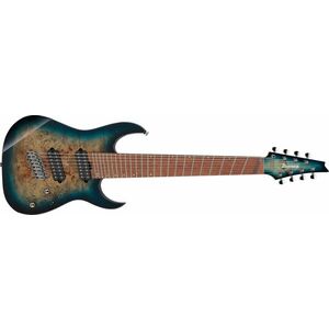 Ibanez RGMS8PB Cosmic Blue Starburst kép