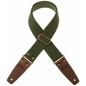 Magrabò Stripe SC Entry Dark Green 5 cm, terminals Brown, Brass Buckle kép