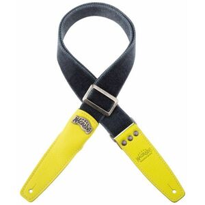 Magrabò Stripe SS Cotton Washed Blue 5 cm, Lime kép