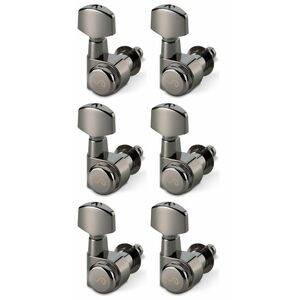 Schaller M6 Pin 6 left Ruthenium Locking Staggered 19, 5 + 21, 0 kép