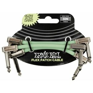 Ernie Ball Flex Patch Cable 3in - Glow in Dark - 3 Pack kép