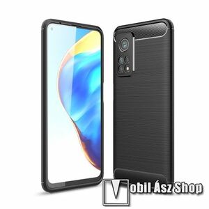 OTT! CARBON szilikon védő tok / hátlap - FEKETE - karbon mintás, ERŐS VÉDELEM! - Xiaomi Mi 10T 5G / Mi 10T Pro 5G / Redmi K30S kép