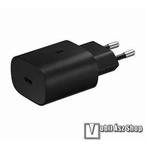 SAMSUNG hálózati töltő - Type-C aljzattal, 5V / 3000mA, 25W, PD gyorstöltés támogatás, KÁBEL NÉLKÜL! - FEKETE - EP-TA800NBEGEU - GYÁRI kép