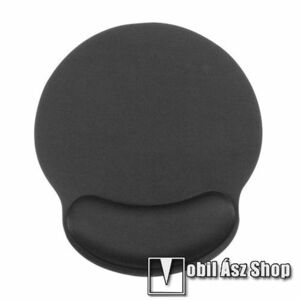 Egérpad csukló alátámasztással - memóriahab, csúszásgátló, kopásálló, egérpad mérete: 25 x 23mm - FEKETE kép