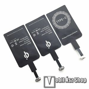 UNIVERZÁLIS QI Wireless modul vezeték nélküli töltéshez - Type-C csatlakozóval, fogadó feszültség: DC 5V/1.5A, töltőáram: 500-1000mA, 5W, 106 x 45 x 1.3mm, (Fogadóegység) kép