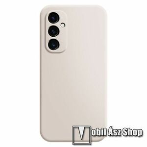 Samsung Galaxy A15 5G, 4G, Telefontok, Szilikon, Mikroszálas szövet karcolásmentesítő belső, Kamerasziget védelem, Bézs kép