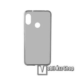 Szilikon védő tok / hátlap - ÁTTETSZŐ FEKETE - Xiaomi Redmi 6 Pro / Xiaomi Mi A2 Lite kép