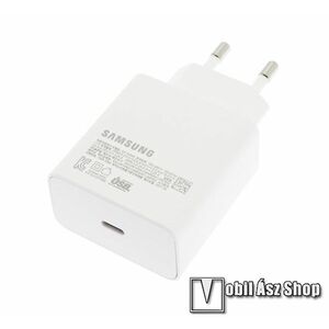 SAMSUNG hálózati töltőfej - FEHÉR - 1x Type-C aljzat, 5V/3A, 65W, PD gyorstöltés támogatás, KÁBEL NÉLKÜL! - EP-TA865XWEGWW - GYÁRI kép