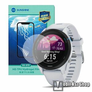 Garmin Forerunner® 255 Music (46mm), Sunshine Hydrogel TPU okosóra képernyővédő fólia, Ultra Clear, Önregeneráló!, 1db kép