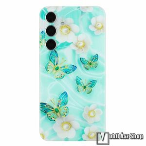 Samsung Galaxy A56 5G, Telefontok, Szilikon, Pillangó és virág mintás kép