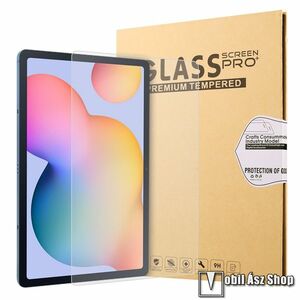 Samsung Galaxy Tab S10 Lite, S10 FE, S9 FE, S9, S8, S7, Előlapvédő karcálló edzett üvegfólia, 0, 3 mm vékony, 9H, Arc Edge, A képernyő sík részét védi, 1db, Átlátszó kép