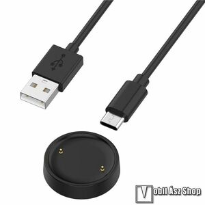 Xiaomi Amazfit Active 2, Bip 6, Okosóra töltő, USB-C, 1m hosszú, 5V/1A, Fekete kép