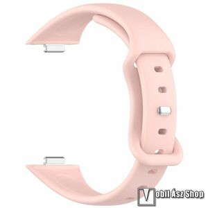 Huawei Watch Fit 4, Fit 4 Pro, Fit 3, Okosóra szíj, Szilikon, Gyorscsat, 98+125mm hosszú, Rózsaszín kép
