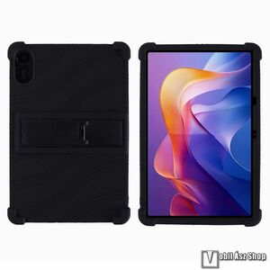 Xiaomi Redmi Pad 2, Tablet tok, Ütésálló, Kitámasztható, Szilikon, Műanyag, Fekete kép