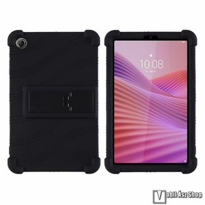 Lenovo Tab K9, Tab One, Tablet tok, Ütésálló, Kitámasztható, Szilikon, Műanyag, Fekete kép