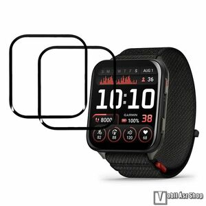 Garmin Venu X1, Okosóra Flexible Nano Glass rugalmas edzett üveg, Üvegfólia, 2db, 3D Curved, PMMA, 9H, A teljes kijelzőt védi, Fekete kép