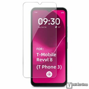 Telekom T Phone 3 5G, Előlapvédő karcálló edzett üvegfólia, 0, 3 mm vékony, 9H, Arc Edge, A képernyő sík részét védi, 1db, Átlátszó kép