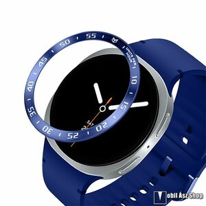 Samsung Galaxy Watch8 44mm, Okosóra lünetta védő, Fém ötvözet, Kék, Fehér kép