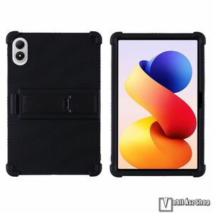 Xiaomi Redmi Pad 2 Pro, Poco Pad M1, Tablet tok, Ütésálló, Kitámasztható, Szilikon, Műanyag, Fekete kép