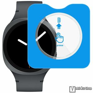 Samsung Galaxy Watch8 40mm, Imak okosóra előlap védő karcálló edzett üveg, 1db, 0.3mm, 9H, Felhelyezést segítő kerettel, A képernyő sík részét védi, Átlátszó kép
