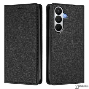 Samsung Galaxy S26, S26 Pro, Telefontok, Notesz, Oldalra nyíló, Asztali tartó, Rejtett mágneses záródás, Kártyazseb, RFID védelem, PU bőr, Szilikon belső, Fekete kép