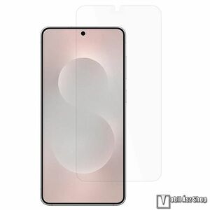 Samsung Galaxy S26, S26 Pro, Előlapvédő karcálló edzett üveg, Üvegfólia, 0, 18 mm vékony, 9H, Arc Edge, A képernyő sík részét védi, Ujjlenyomatolvasó támogatás, Átlátszó kép