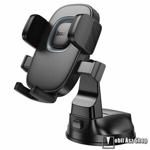 Hoco Crown autós telefontartó, Műszerfalra rögzíthető, Tapadókorong, Forgatható, 4, 5-7"-os méretű készülékekhez, H76, Fekete kép