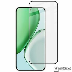 Honor Magic8 Lite, X9d 5G, X70 5G, Imak Pro+ előlapvédő karcálló edzett üveg, Üvegfólia, 9H, A teljes kijelzőt védi, Ujjlenyomat olvasó támogatás, Fekete kép