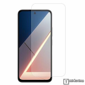 Xiaomi Poco M7 4G, Előlapvédő karcálló edzett üvegfólia, 0, 3 mm vékony, 9H, Arc Edge, A képernyő sík részét védi, 1db, Átlátszó kép