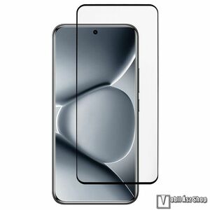 Xiaomi Redmi Note 15 Pro Plus 5G, Poco M8 Pro 5G, Előlapvédő karcálló edzett üvegfólia, AGC, 9H, 0, 3mm, Arc Edge, A teljes kijelzőt védi, A teljes felületén tapad, Fekete kép
