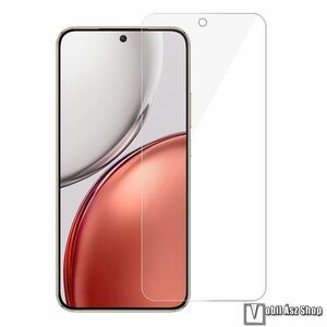 Honor Magic8 Lite, X9d 5G, X70 5G, Előlapvédő karcálló edzett üvegfólia, 0, 3 mm vékony, 9H, Arc Edge, A képernyő sík részét védi, 1db, Átlátszó kép